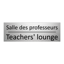 Salle des professeurs - Teachers' lounge