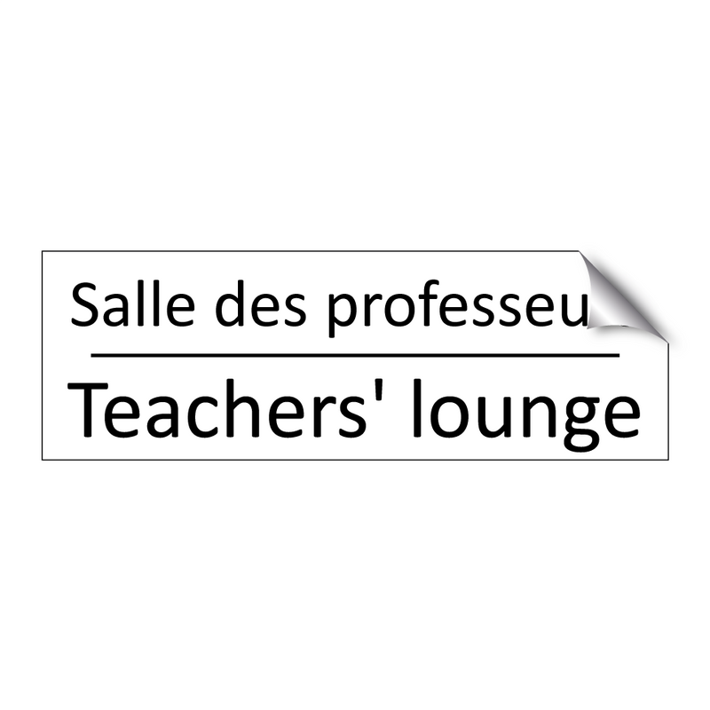 Salle des professeurs - Teachers' lounge