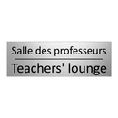 Salle des professeurs - Teachers' lounge