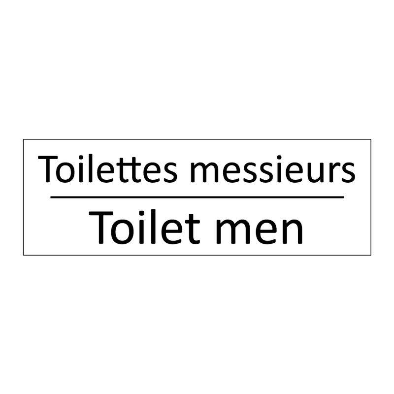 Toilettes messieurs - Toilet men