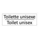 Toilette unisexe - Toilet unisex