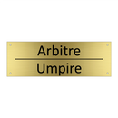Arbitre - Umpire