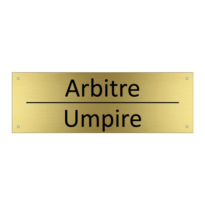 Arbitre - Umpire