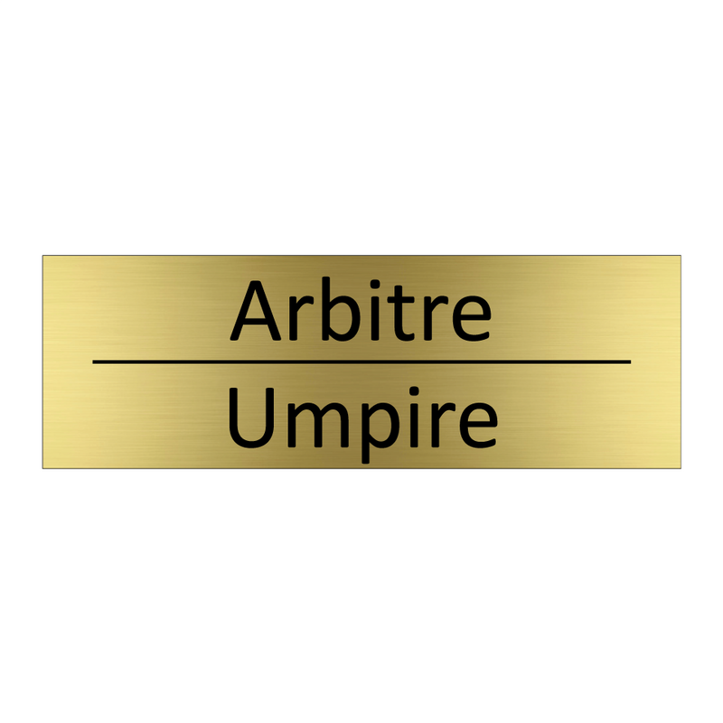 Arbitre - Umpire