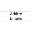 Arbitre - Umpire