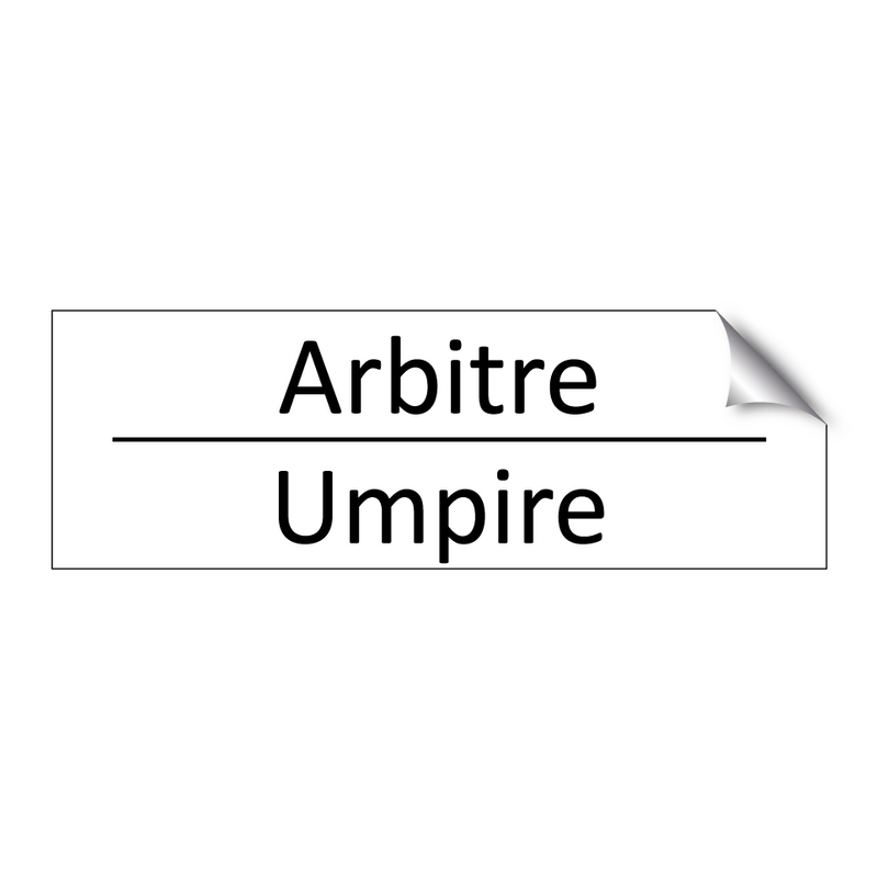 Arbitre - Umpire