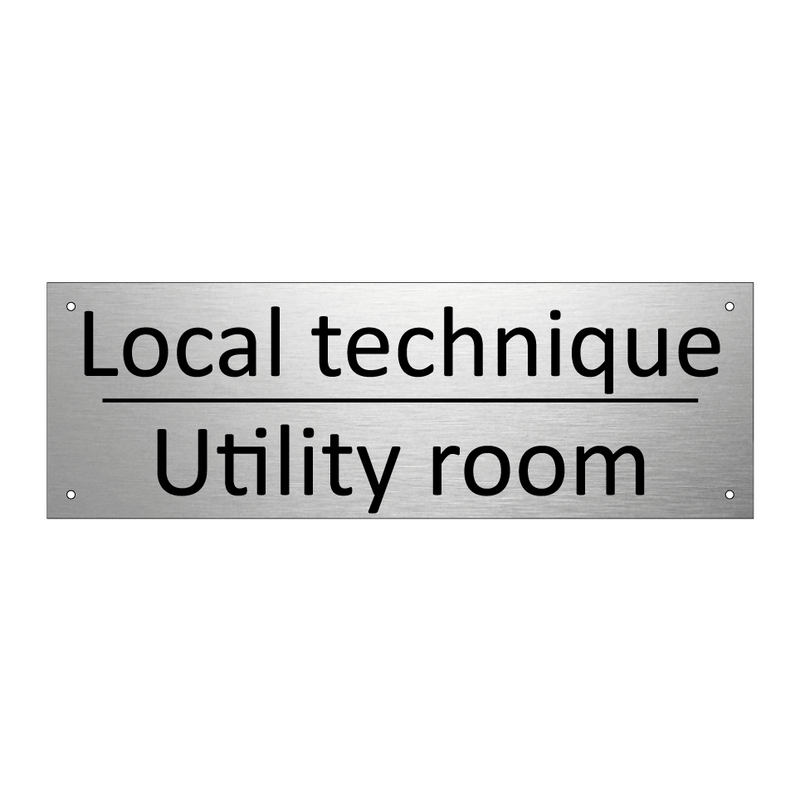 Local technique - Utility room