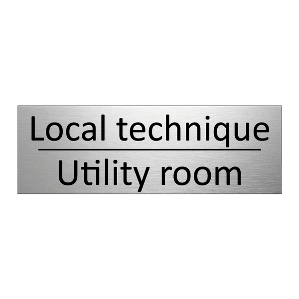 Local technique - Utility room
