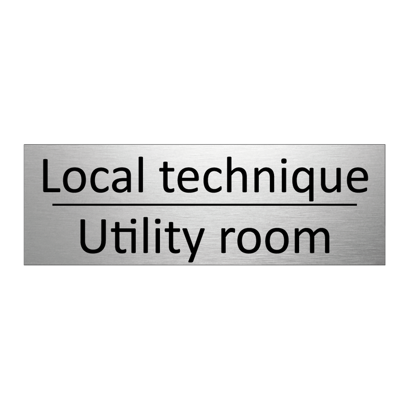 Local technique - Utility room