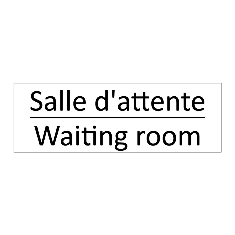 Salle d'attente - Waiting room