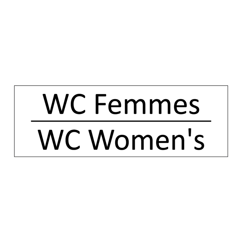 WC Femmes - WC Women's