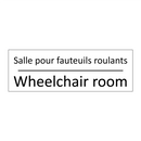 Salle pour fauteuils roulants - Wheelchair room