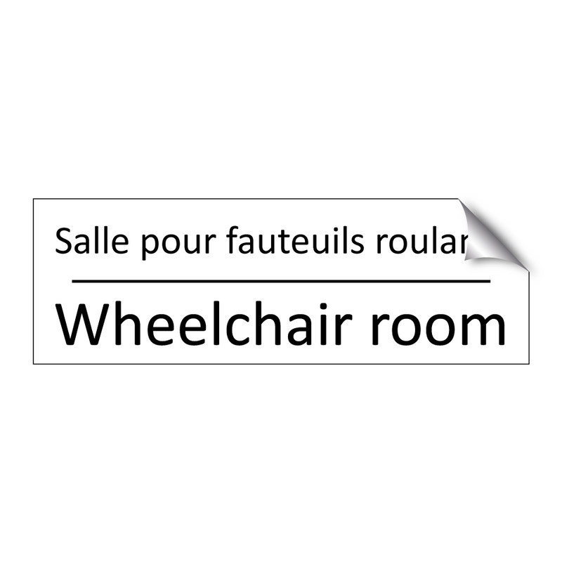 Salle pour fauteuils roulants - Wheelchair room