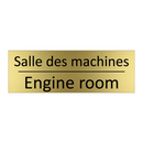 Salle des machines - Engine room