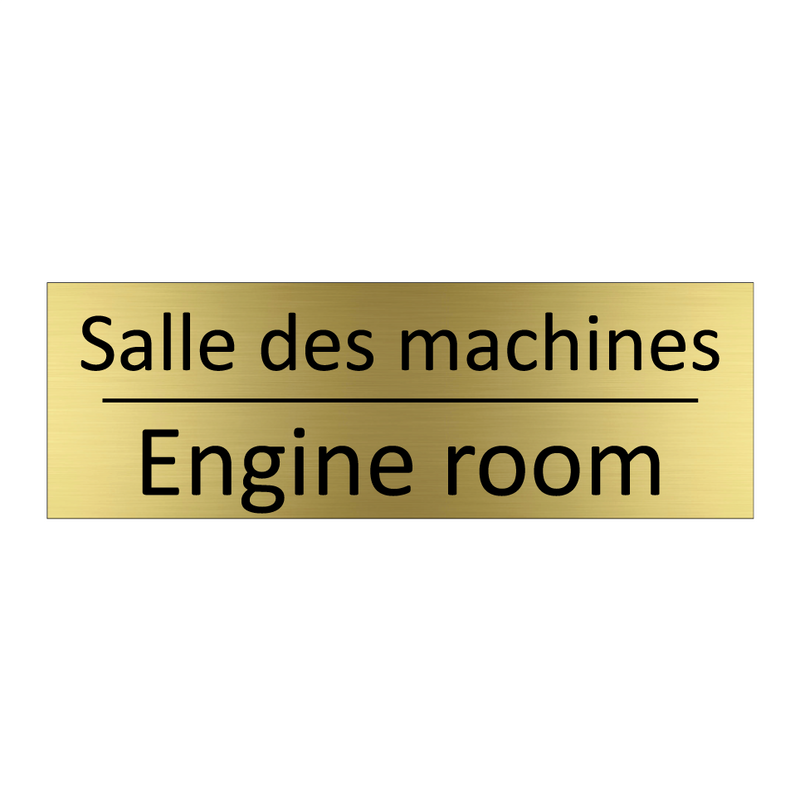 Salle des machines - Engine room