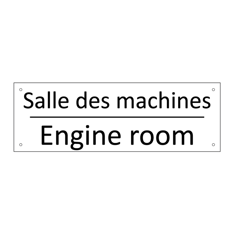Salle des machines - Engine room