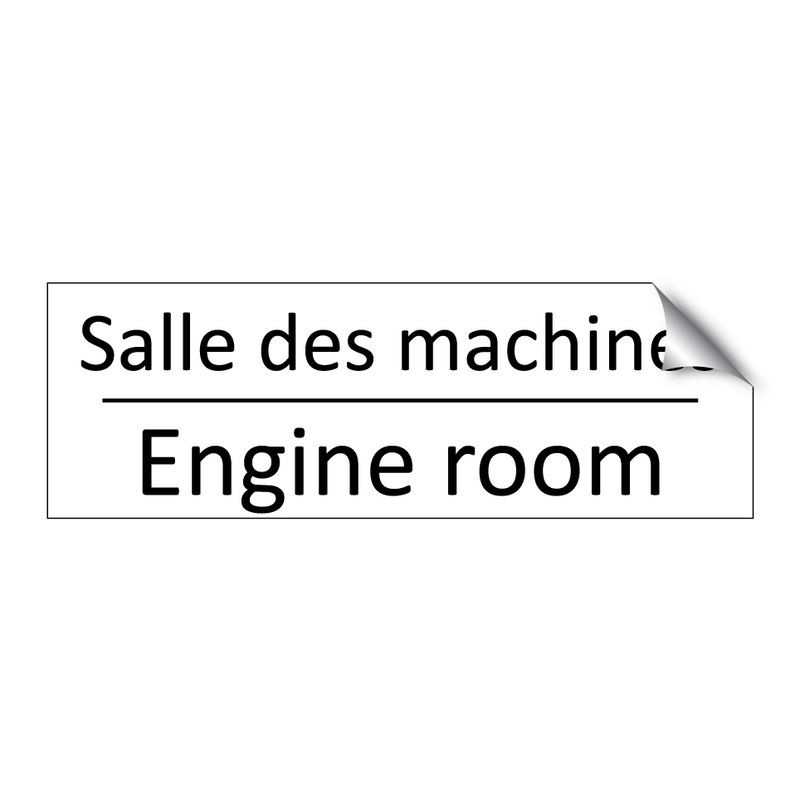 Salle des machines - Engine room