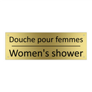 Douche pour femmes - Women's shower
