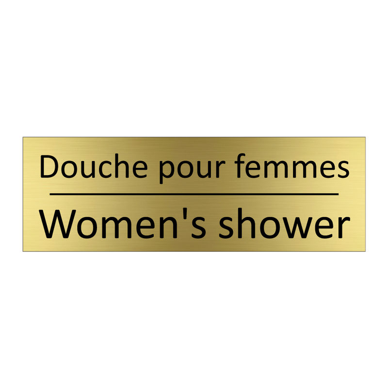 Douche pour femmes - Women's shower