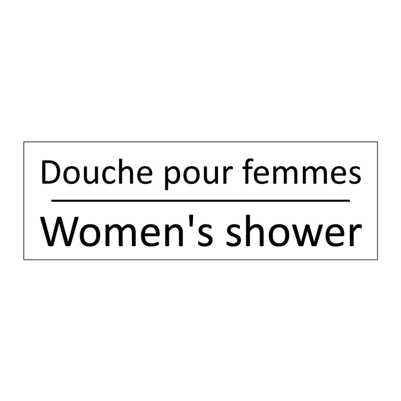 Douche pour femmes - Women's shower