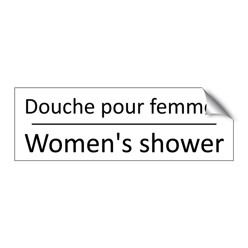 Douche pour femmes - Women's shower