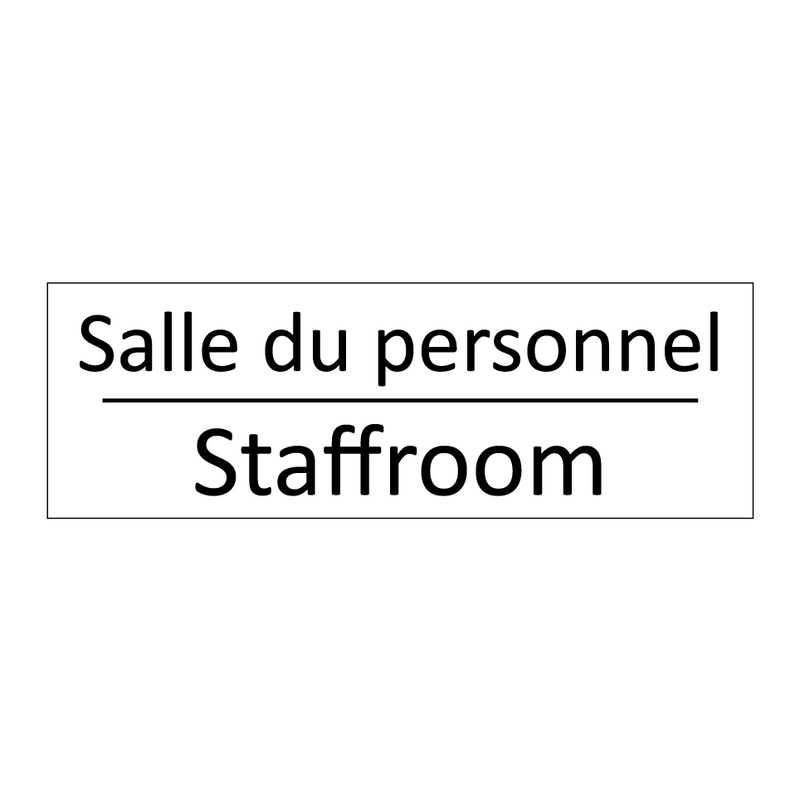 Salle du personnel - Staffroom