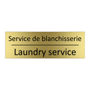 Service de blanchisserie - Laundry service