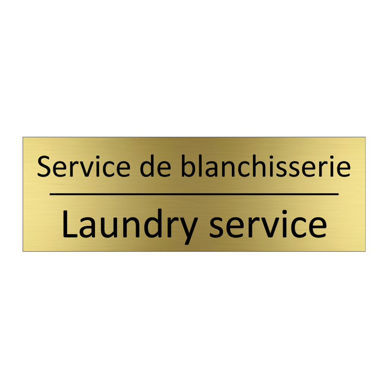 Service de blanchisserie - Laundry service