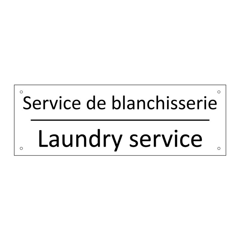 Service de blanchisserie - Laundry service