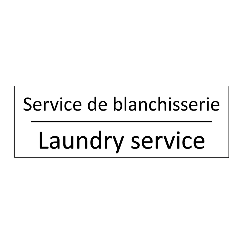 Service de blanchisserie - Laundry service