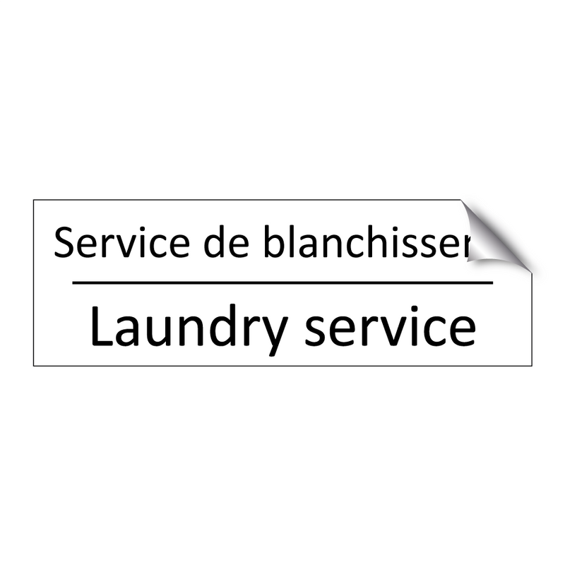 Service de blanchisserie - Laundry service