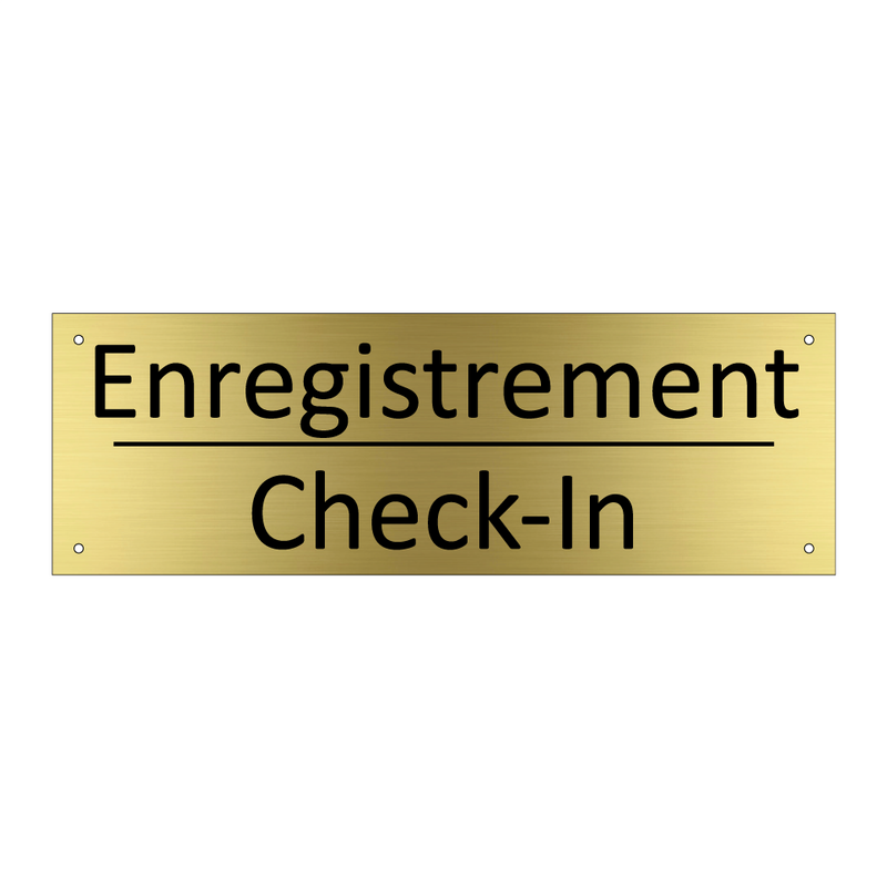 Enregistrement - Check-In