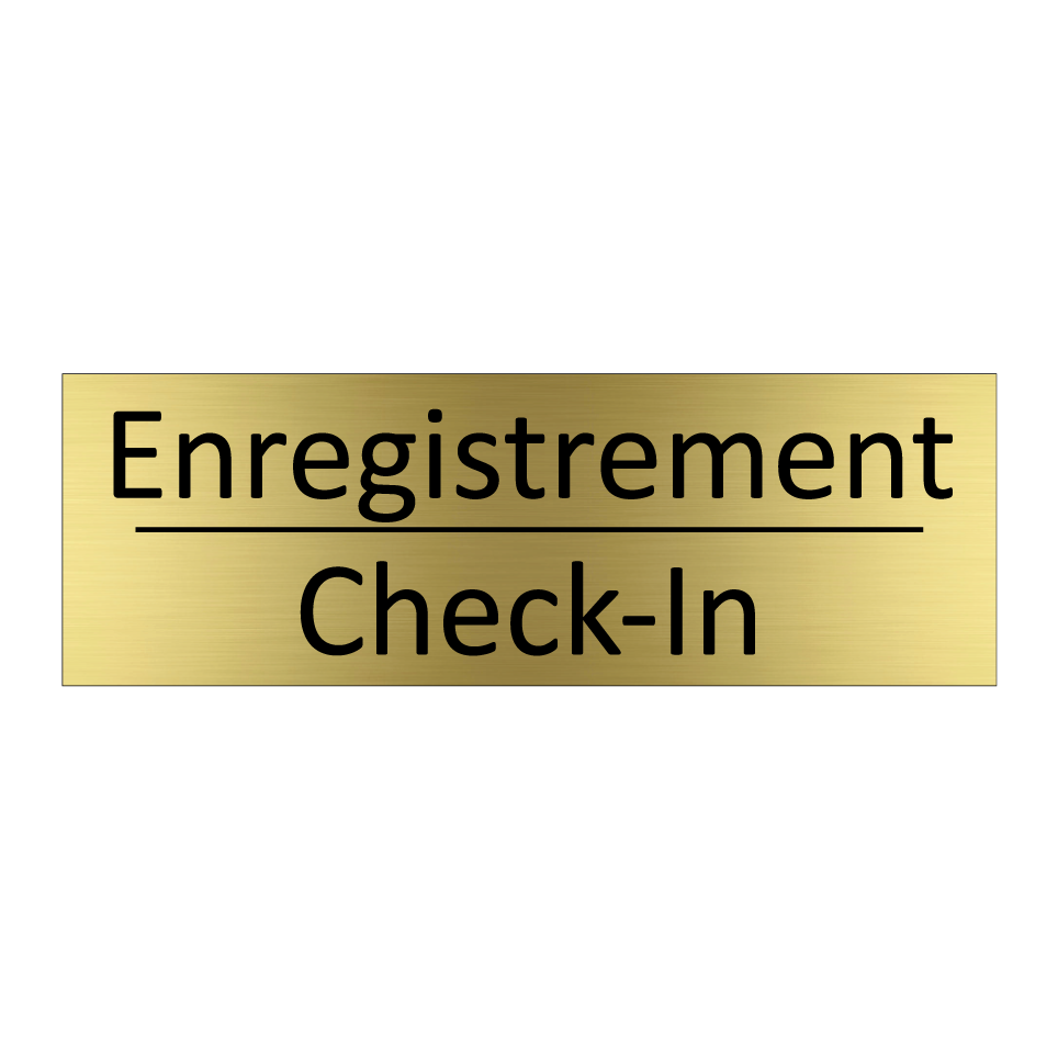 Enregistrement - Check-In