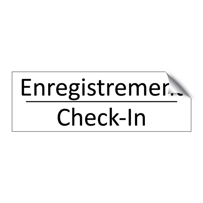 Enregistrement - Check-In