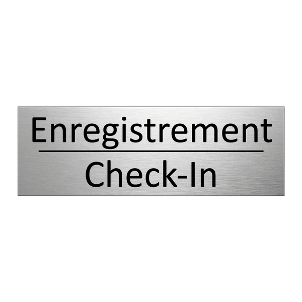Enregistrement - Check-In
