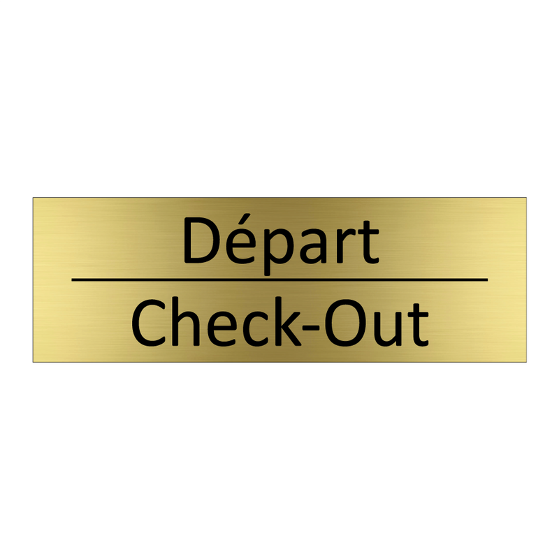 Départ - Check-Out