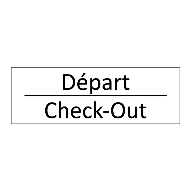 Départ - Check-Out