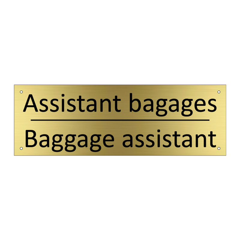 Assistant bagages - Baggage assistant