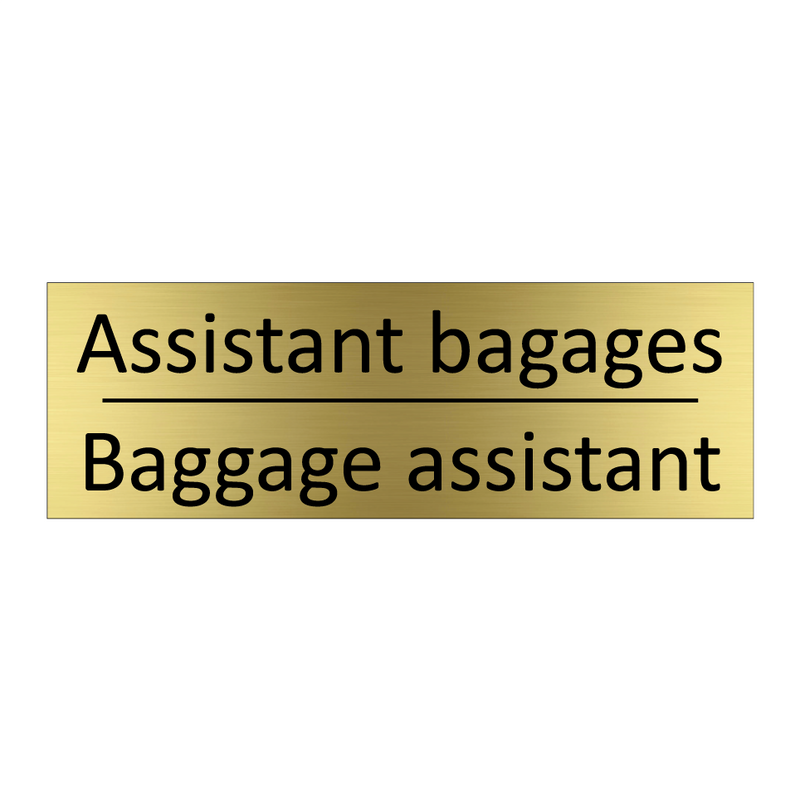 Assistant bagages - Baggage assistant