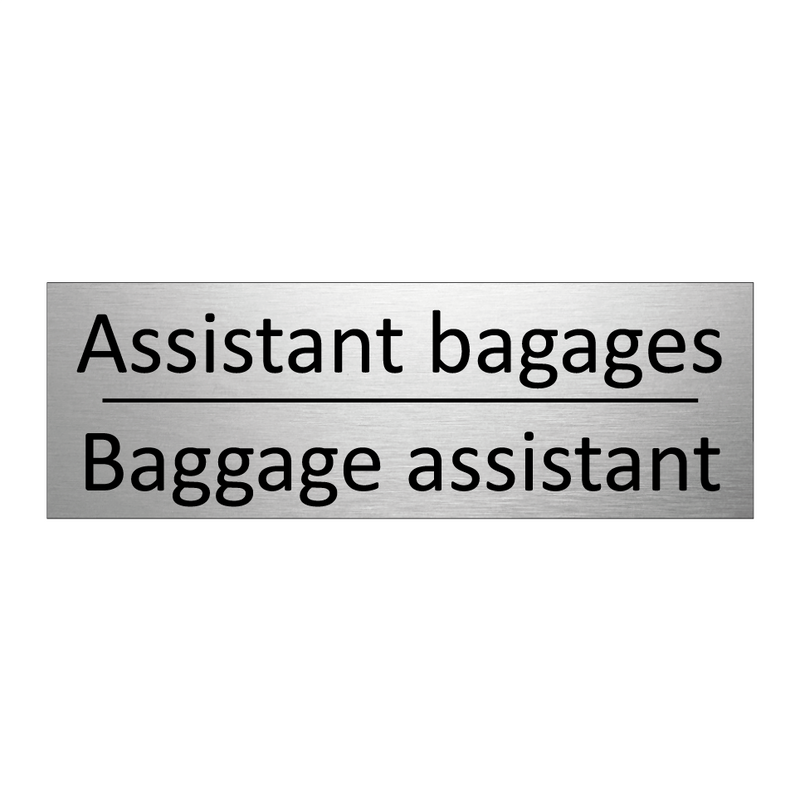 Assistant bagages - Baggage assistant
