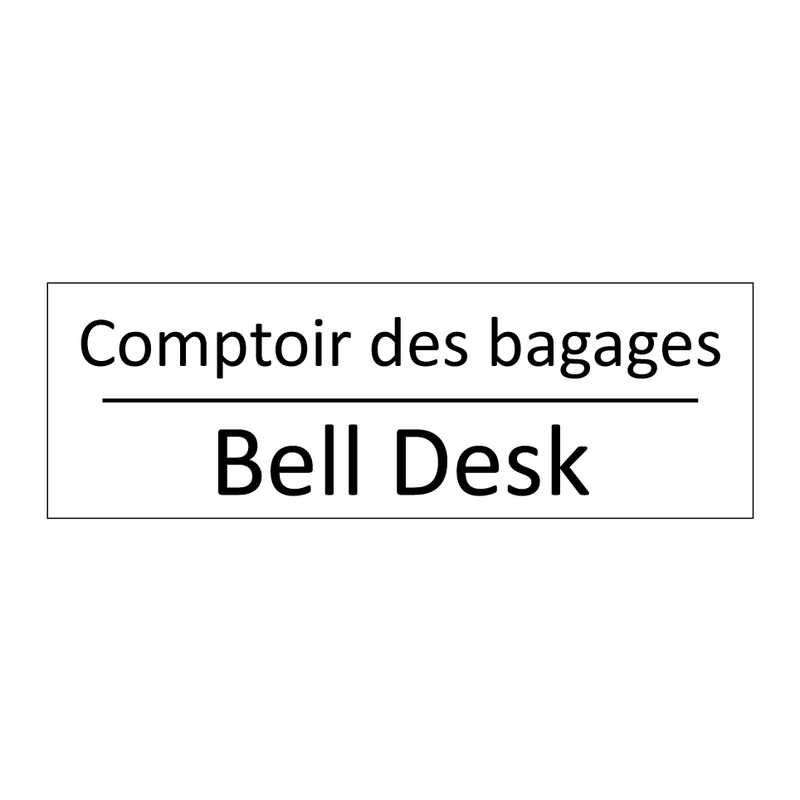 Comptoir des bagages - Bell Desk