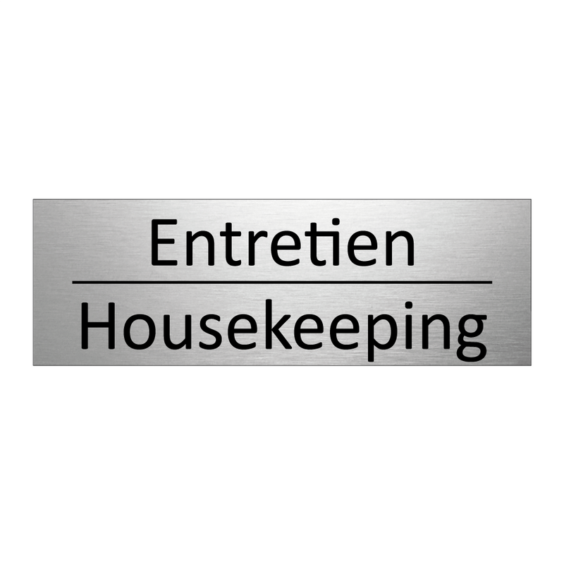 Entretien - Housekeeping