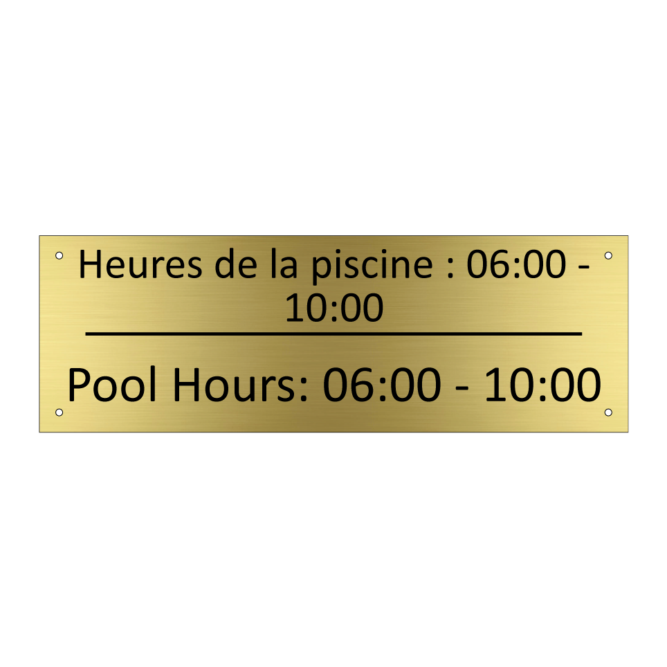 Heures de la piscine : 06:00 -  /.../ - Pool Hours: 06:00 - 10:00