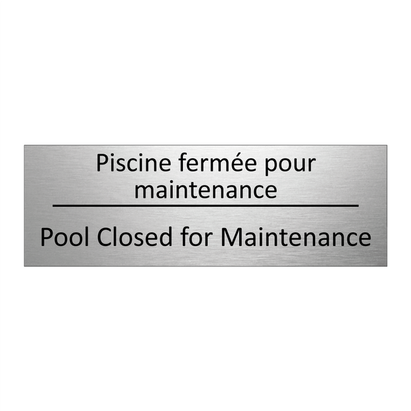 Piscine fermée pour maintenance /.../ - Pool Closed for Maintenance
