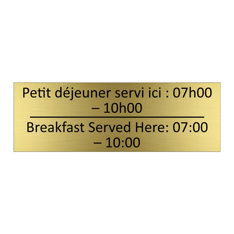 Petit déjeuner servi ici : 07h00  /.../ - Breakfast Served Here: 07:00 –  /.../