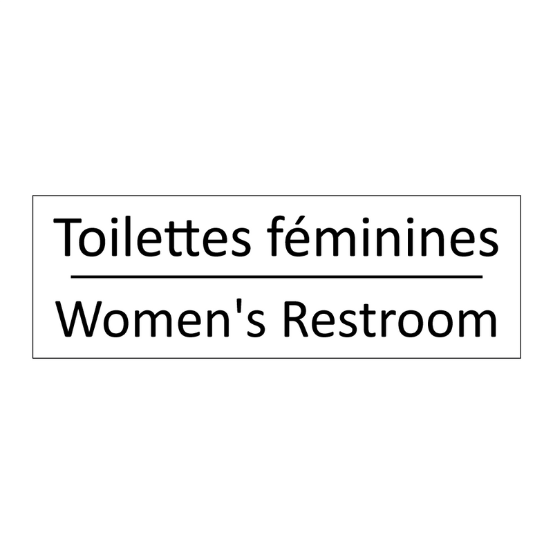 Toilettes féminines - Women's Restroom
