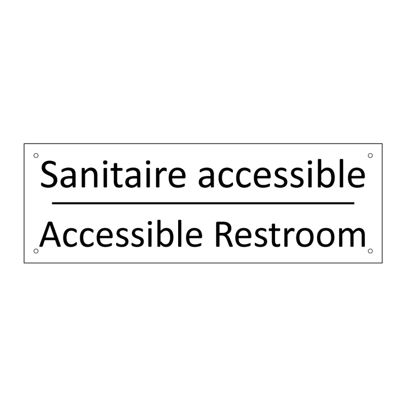 Sanitaire accessible - Accessible Restroom