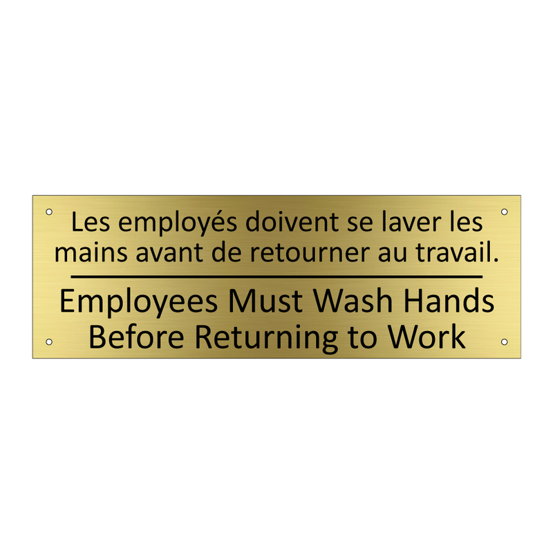 Les employés doivent se laver  /.../ - Employees Must Wash Hands Before  /.../