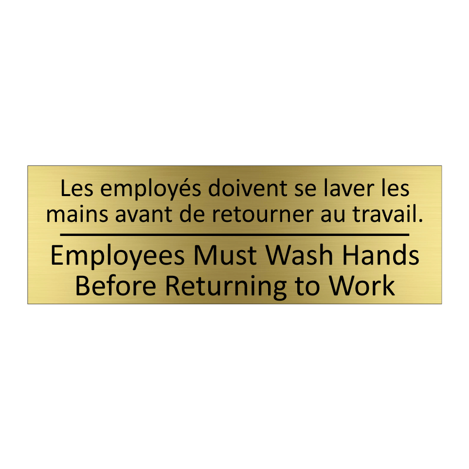 Les employés doivent se laver  /.../ - Employees Must Wash Hands Before  /.../