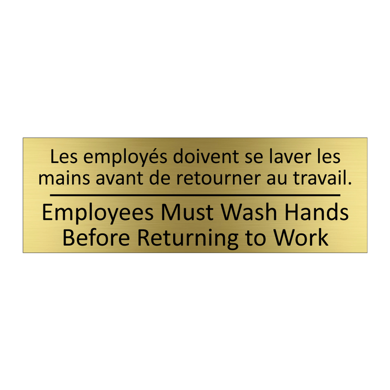 Les employés doivent se laver  /.../ - Employees Must Wash Hands Before  /.../